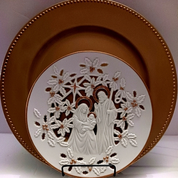 Vintage Fine Porcelain Plate By Lenox - Holy Family (1993) - Picture 1 of 6